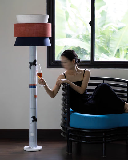 Striped Pony Floor Lamp