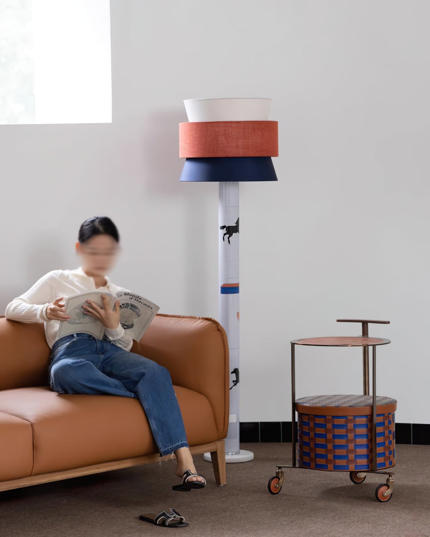 Striped Pony Floor Lamp