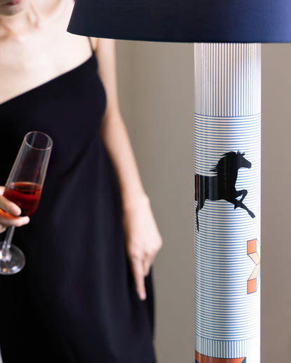 Striped Pony Floor Lamp
