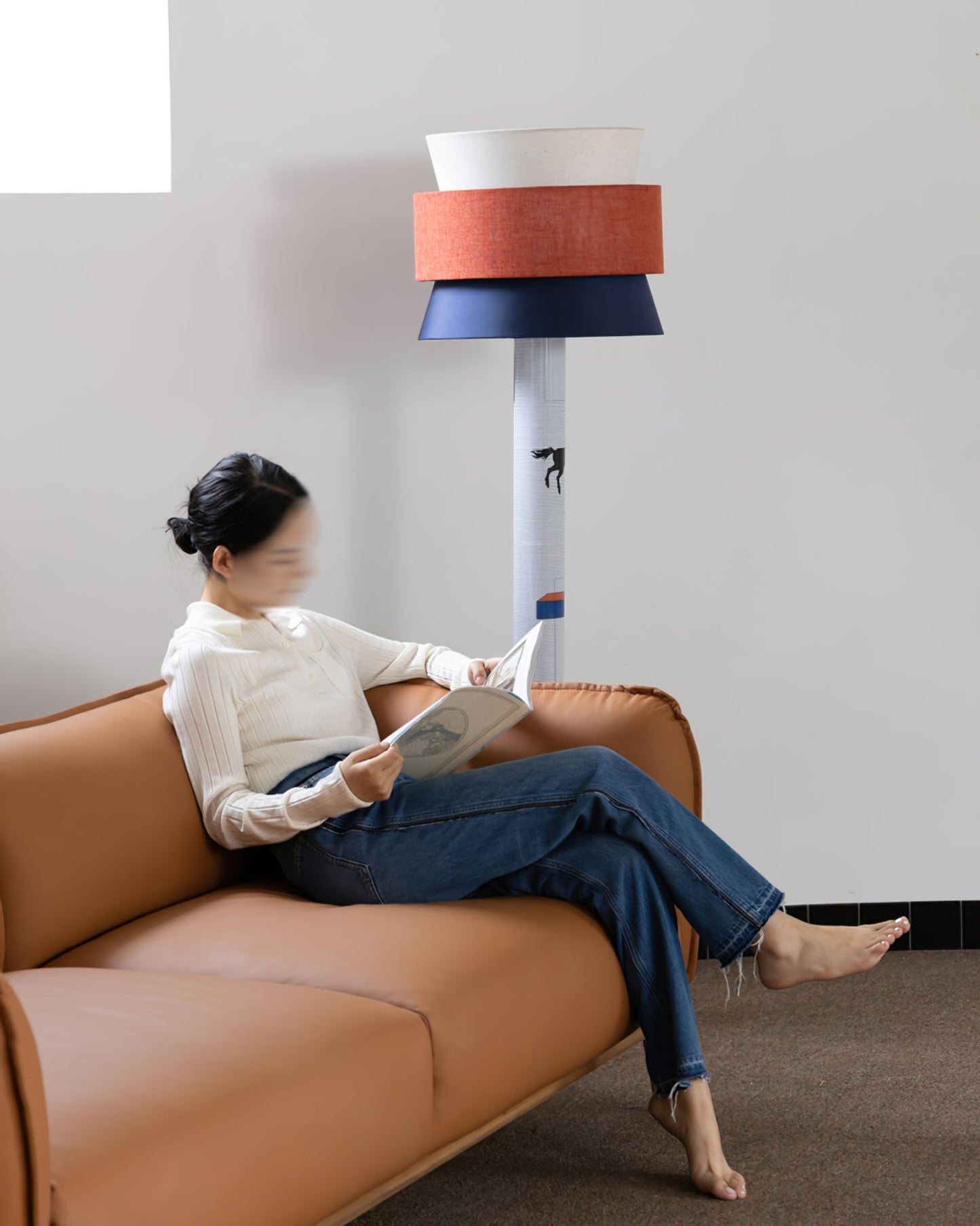 Striped Pony Floor Lamp
