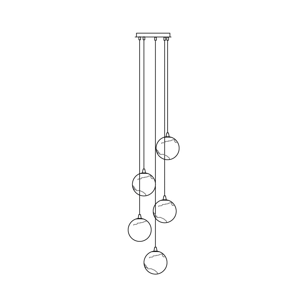 Sultana Alabaster Cluster Chandelier
