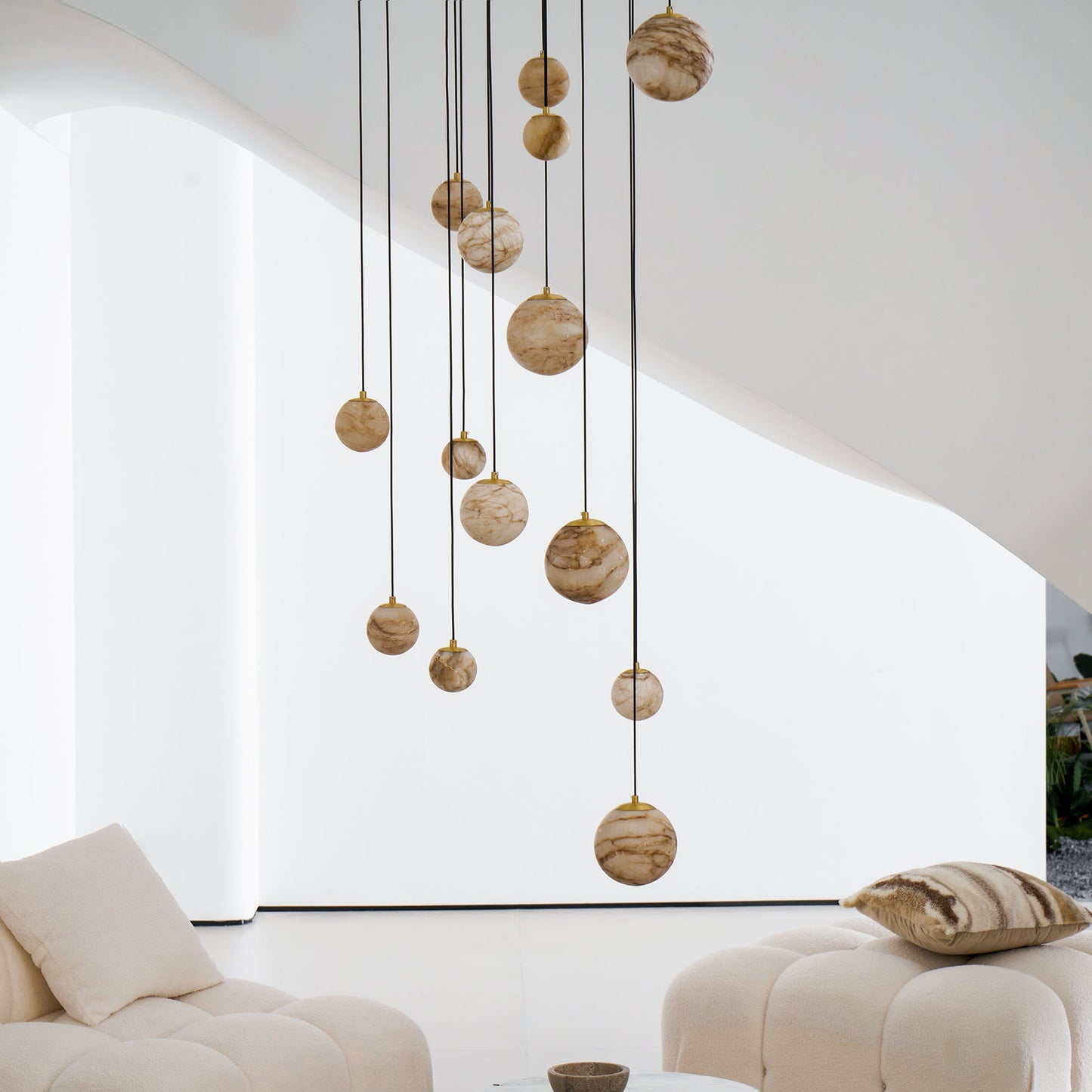 Sultana Alabaster Cluster Chandelier