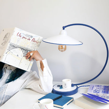 Swan Blue Table Lamp