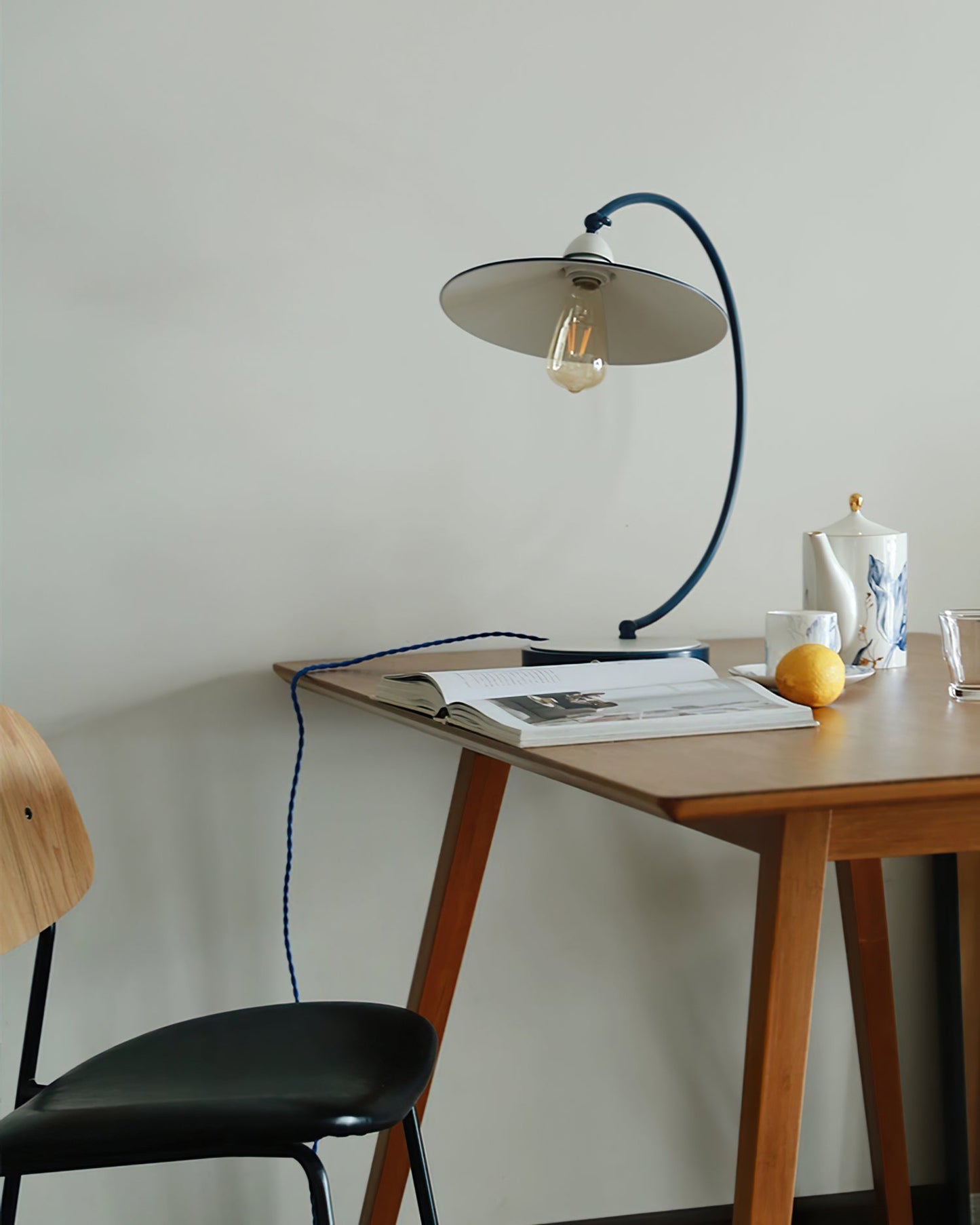 Swan Blue Table Lamp