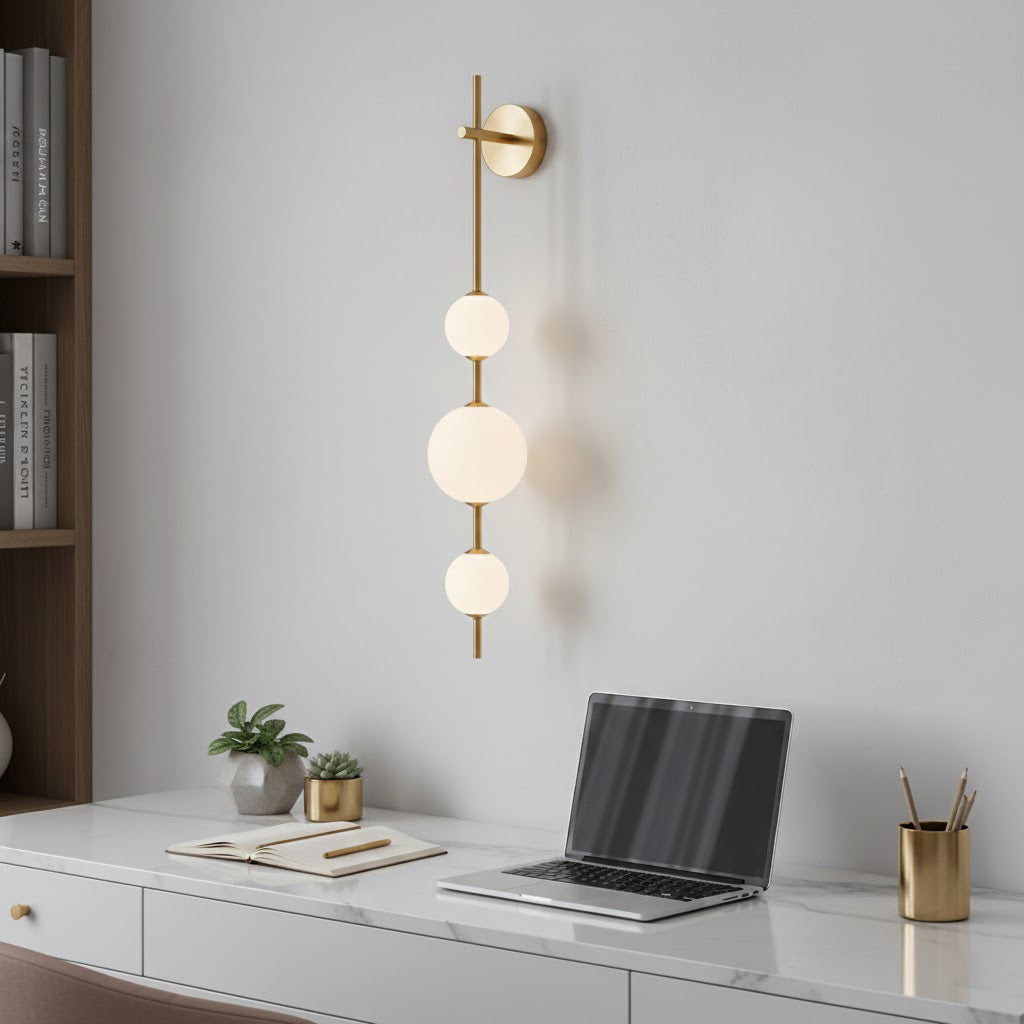 Vertical Globe Wall Lamp