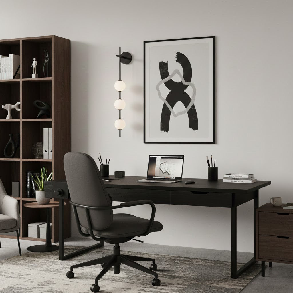 Vertical Globe Wall Lamp