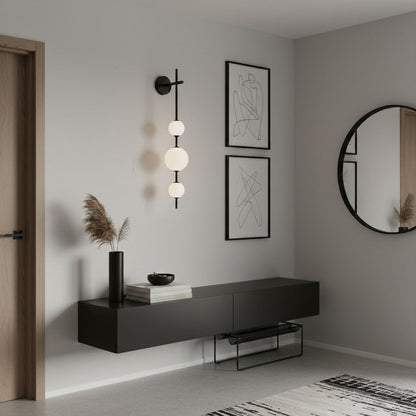 Vertical Globe Wall Lamp