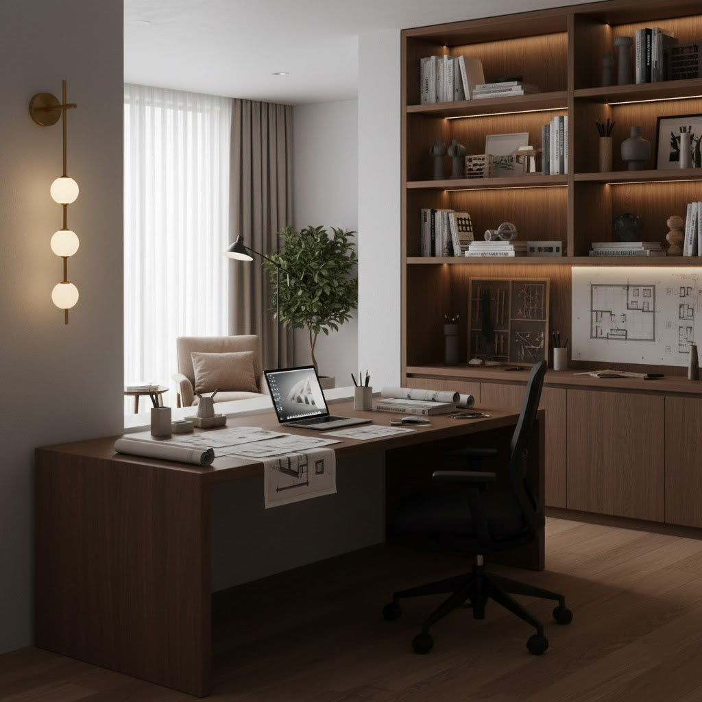 Vertical Globe Wall Lamp