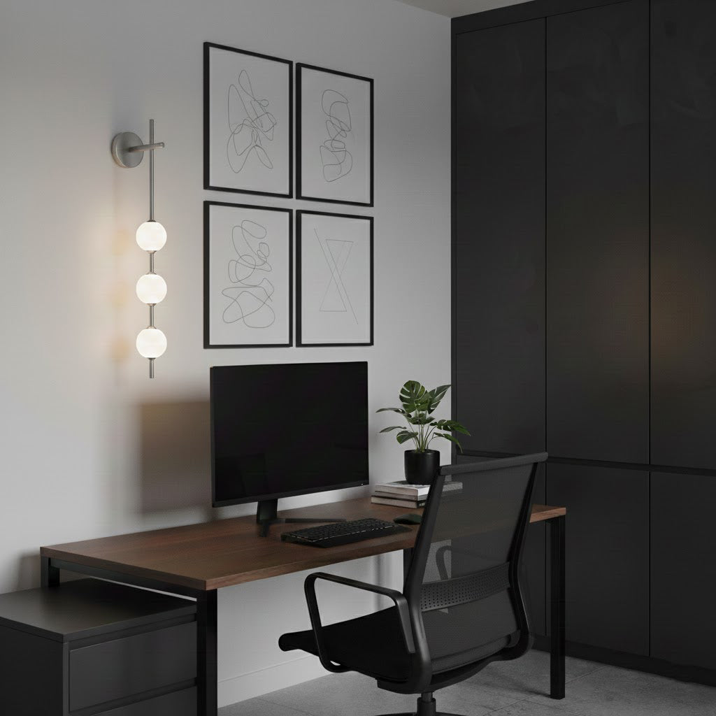 Vertical Globe Wall Lamp