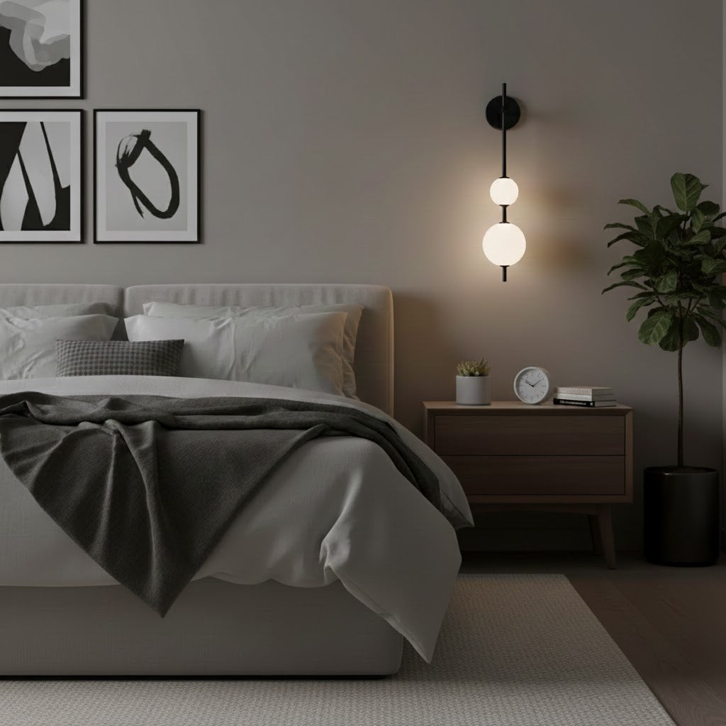 Vertical Globe Wall Lamp
