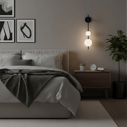 Vertical Globe Wall Lamp