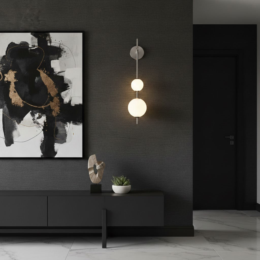 Vertical Globe Wall Lamp