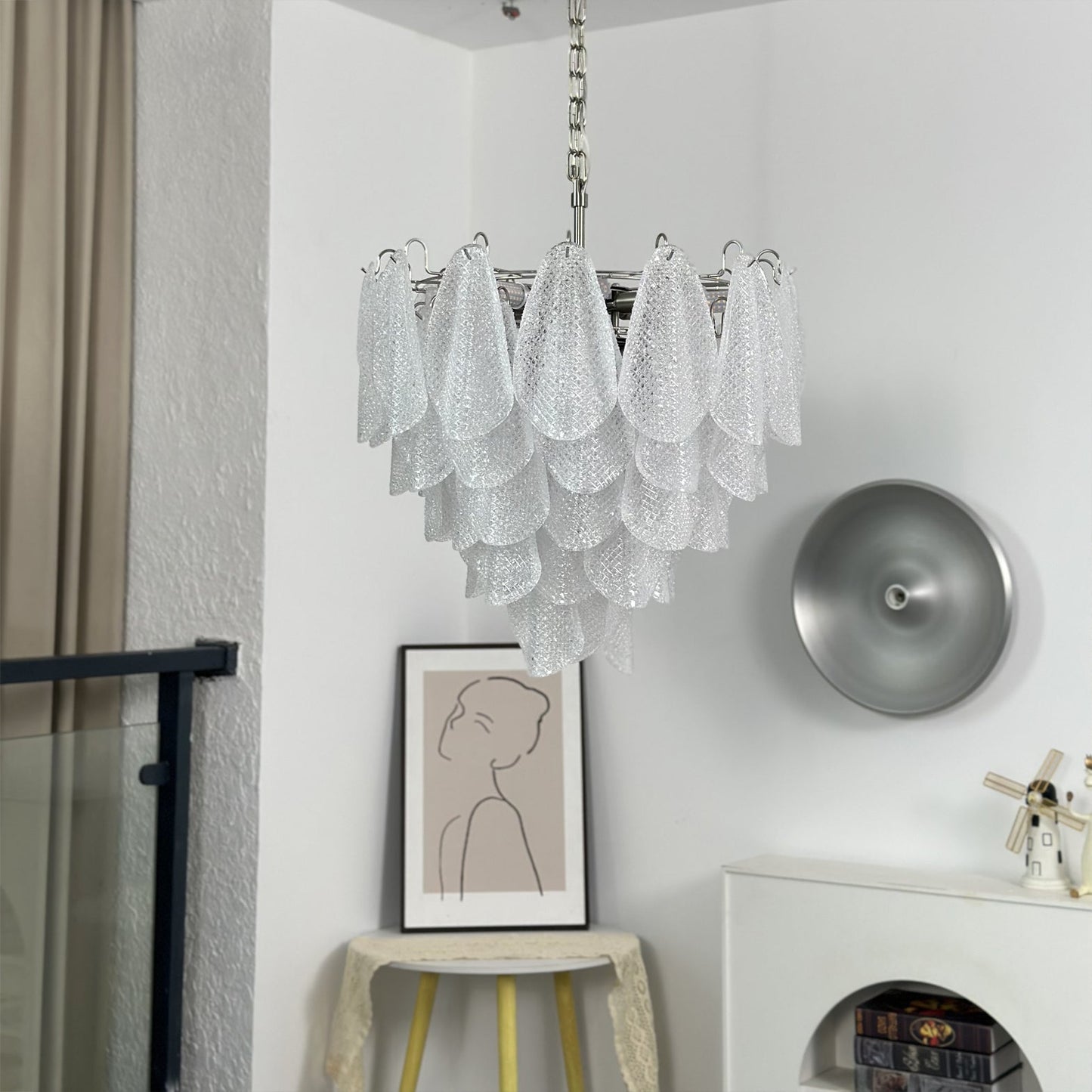 Vianna Ripple Glass Chandelier
