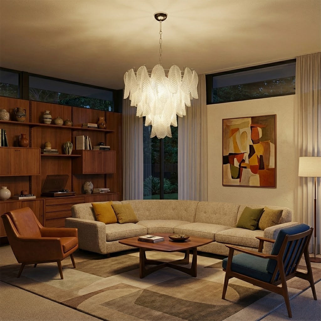 Vianna Ripple Glass Chandelier