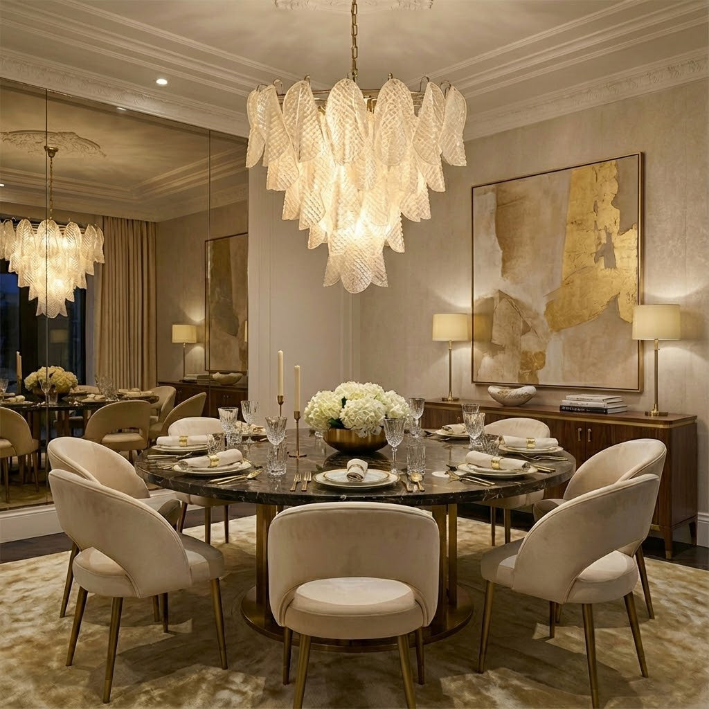 Vianna Ripple Glass Chandelier