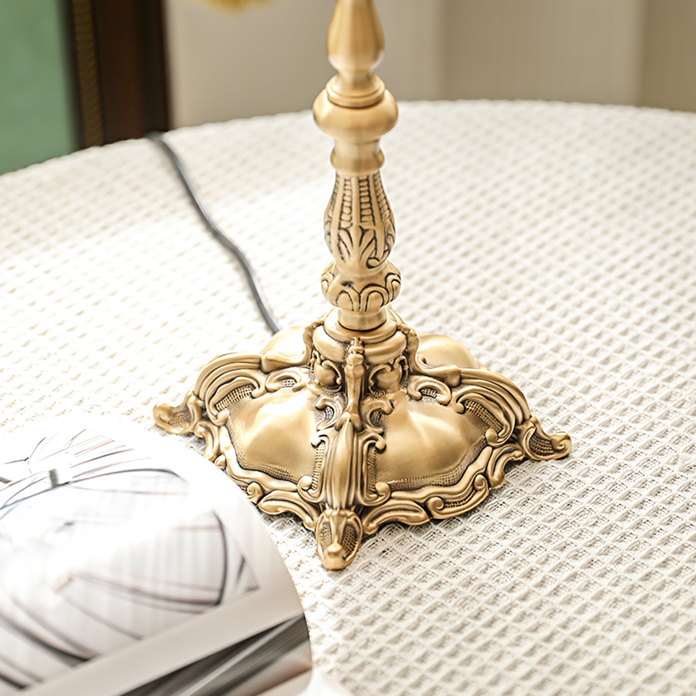 Victorian Brass Table Lamp