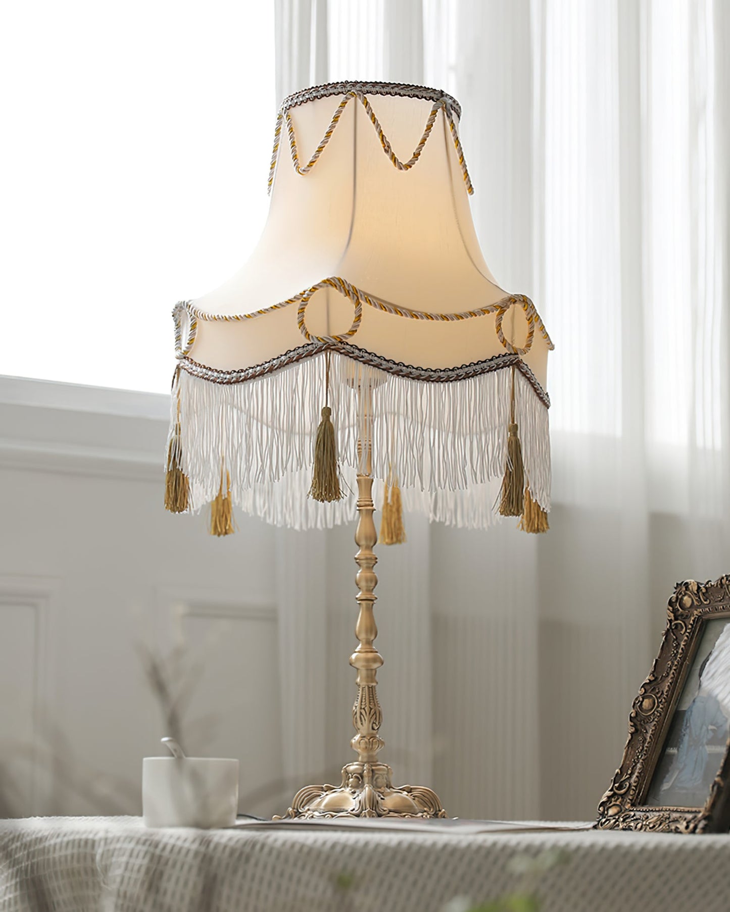 Victorian Brass Table Lamp