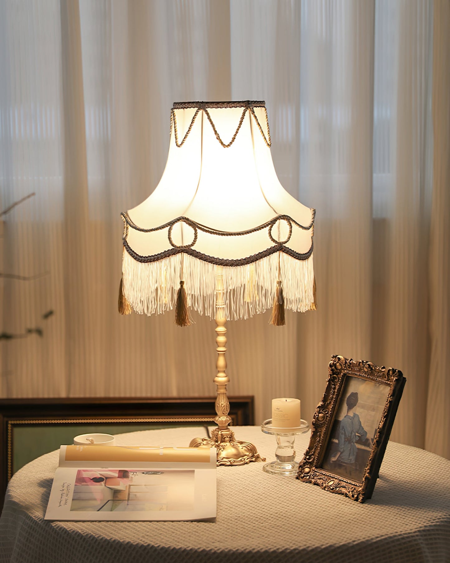 Victorian Brass Table Lamp