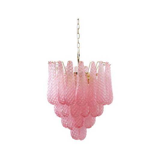 Viola Pink Drop Chandelier