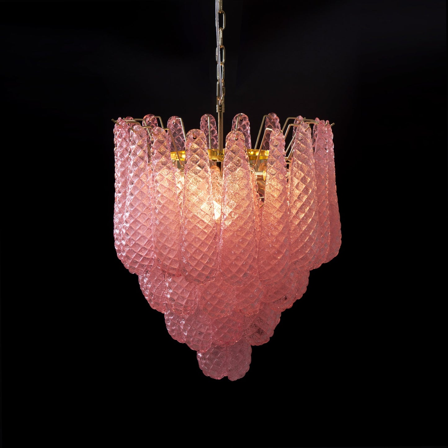 Viola Pink Drop Chandelier