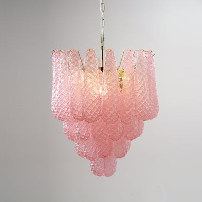 Viola Pink Drop Chandelier