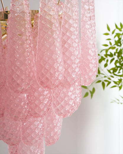 Viola Pink Drop Chandelier