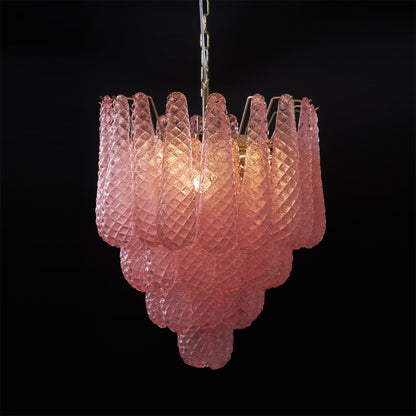 Viola Pink Drop Chandelier