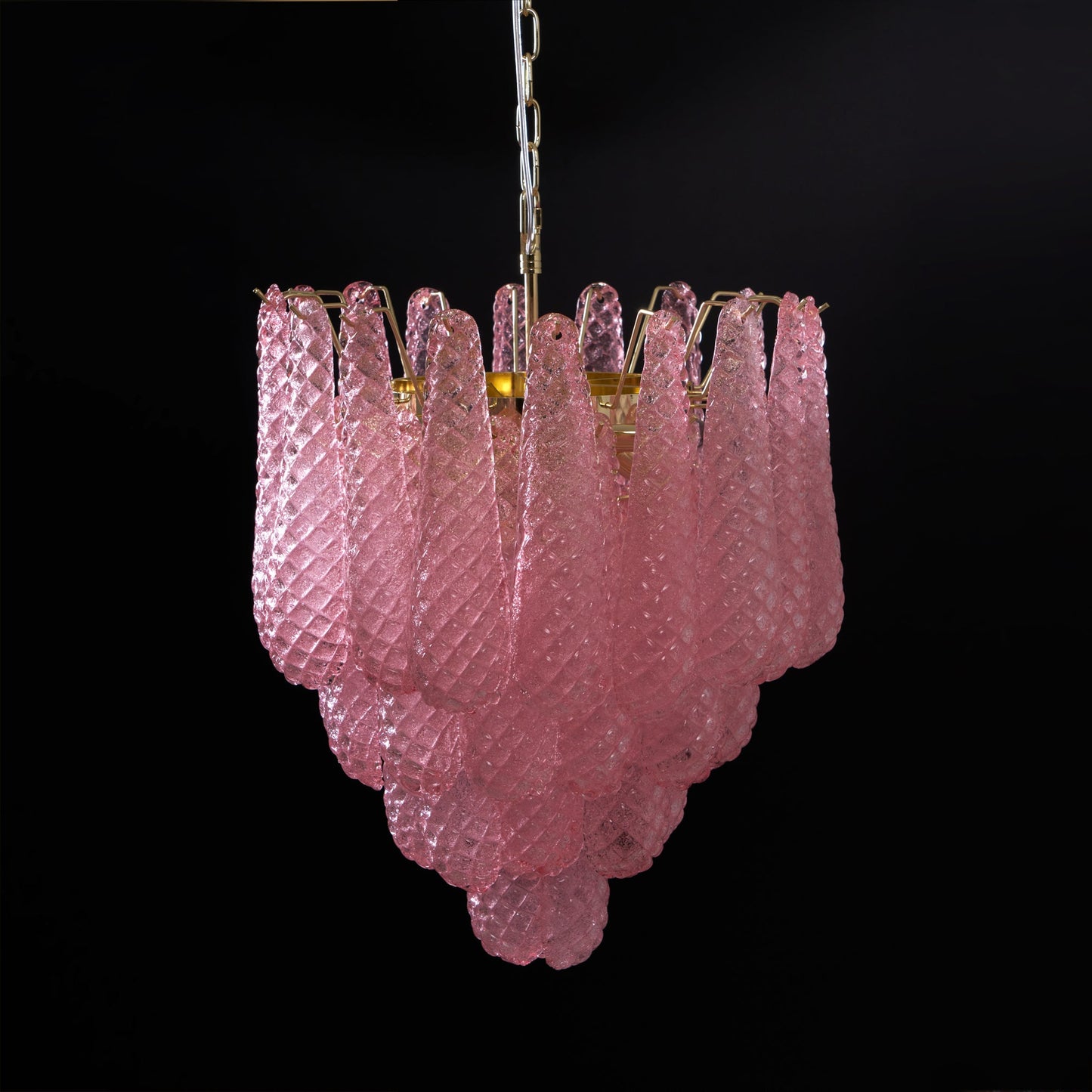 Viola Pink Drop Chandelier
