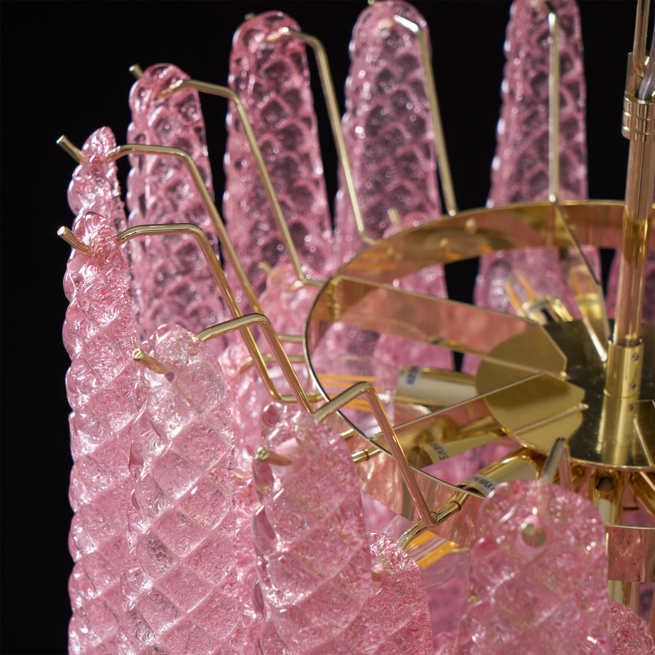 Viola Pink Drop Chandelier
