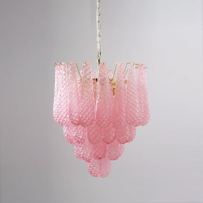 Viola Pink Drop Chandelier