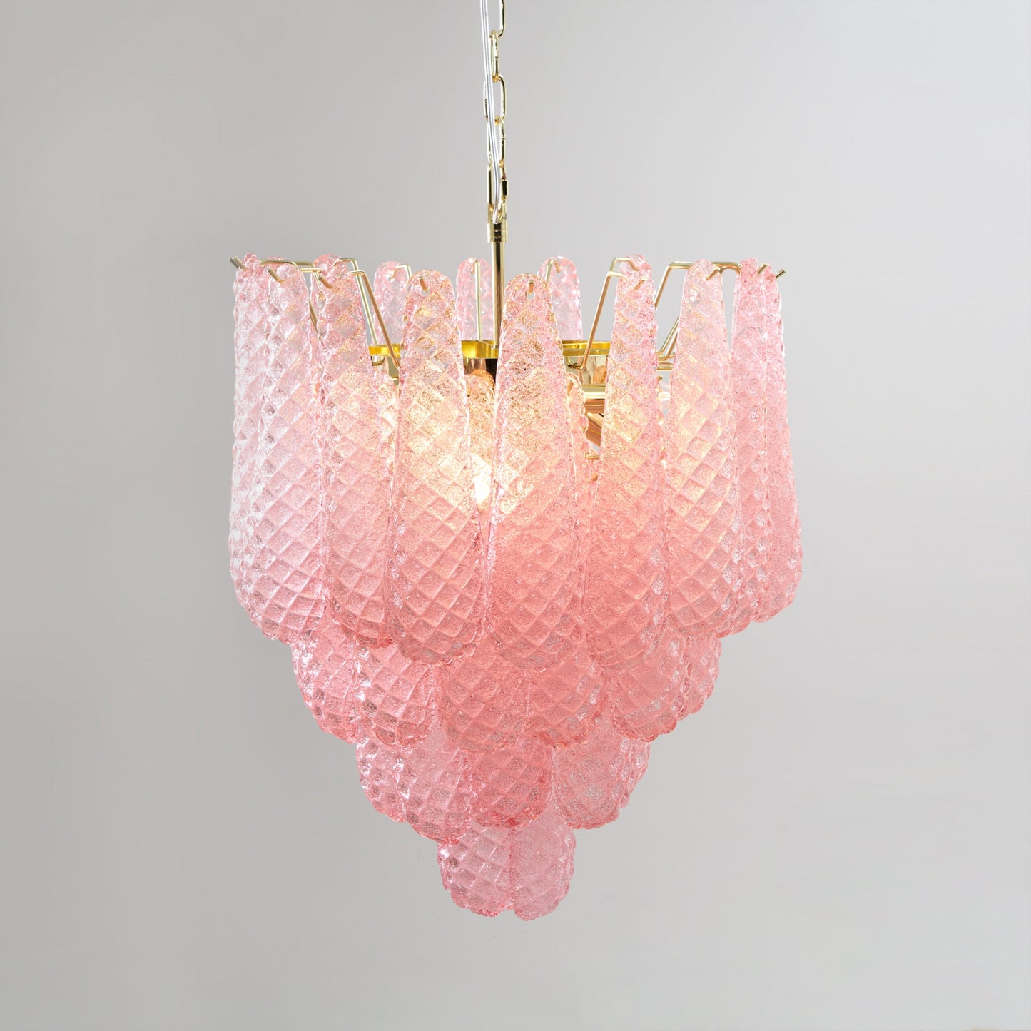 Viola Pink Drop Chandelier
