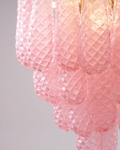 Viola Pink Drop Chandelier