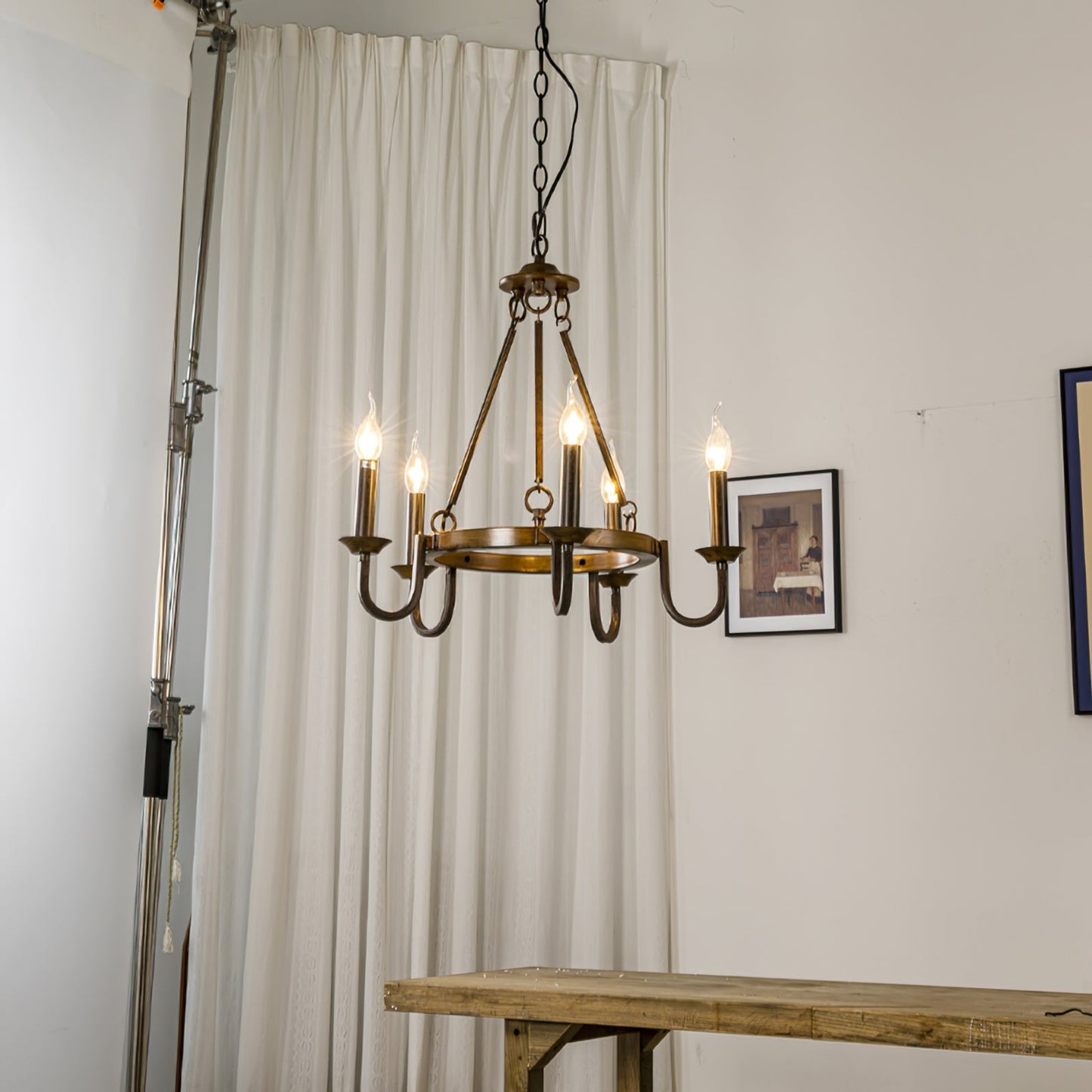 Wagon Wheel Chandelier