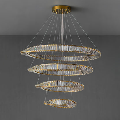 Wave Circle Crystal Chandelier