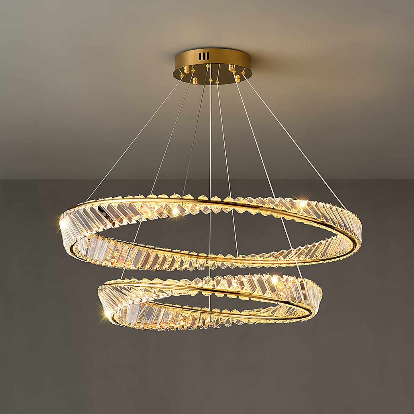 Wave Circle Crystal Chandelier