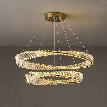 Wave Circle Crystal Chandelier