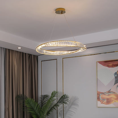 Wave Circle Crystal Chandelier