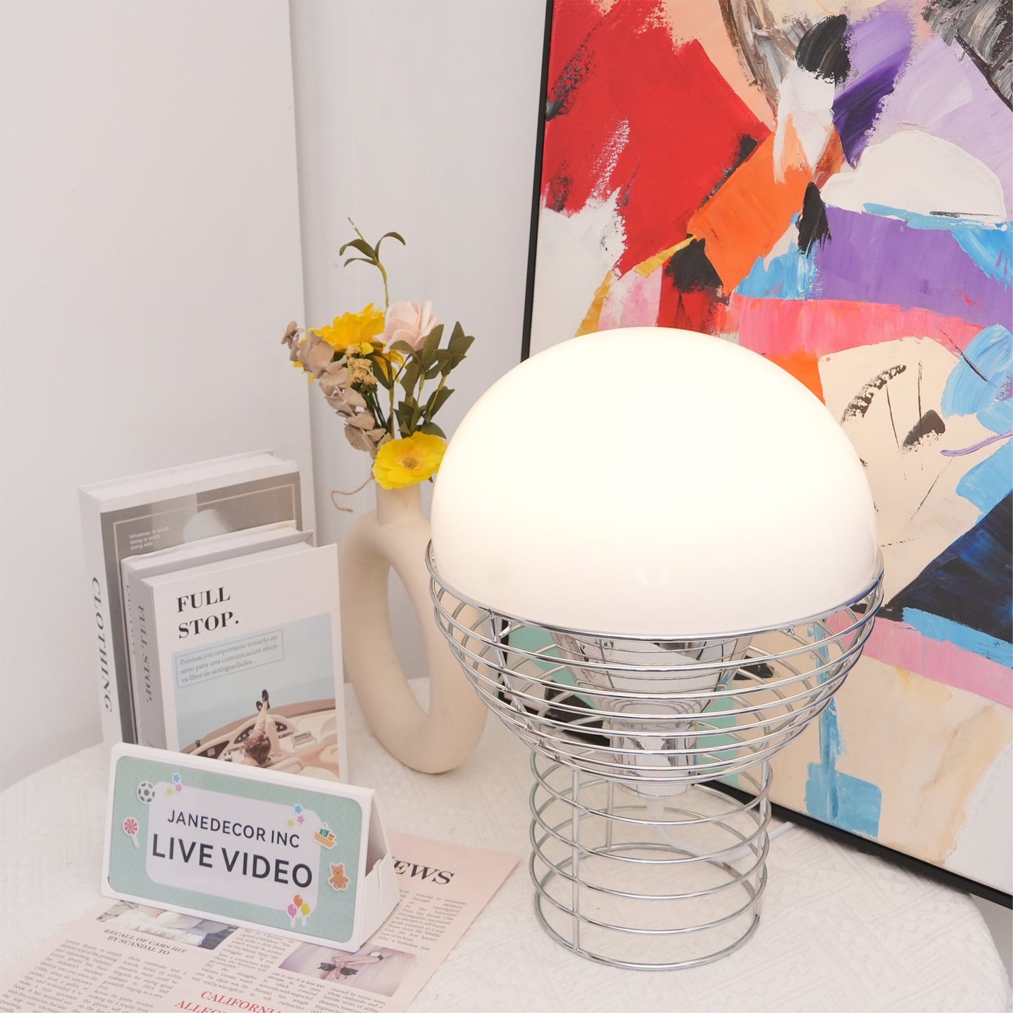 Wire Table Lamp