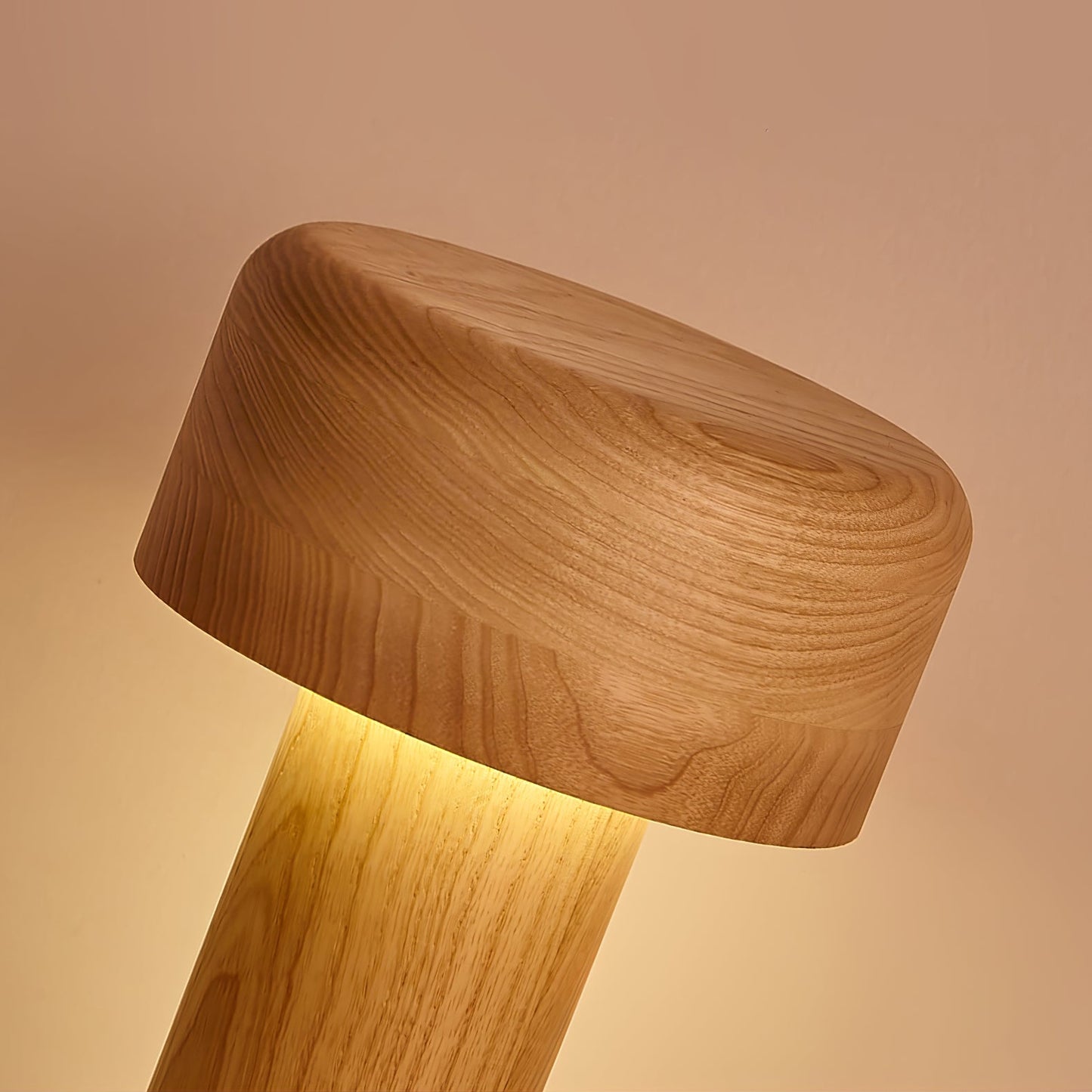Wooden Tower Table Lamp