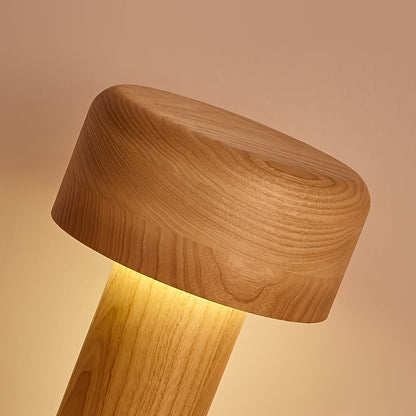 Wooden Tower Table Lamp