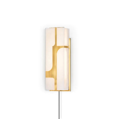 Ariel Alabaster Plug In Wall Lamp