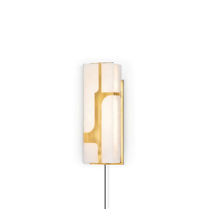 Ariel Alabaster Plug In Wall Lamp