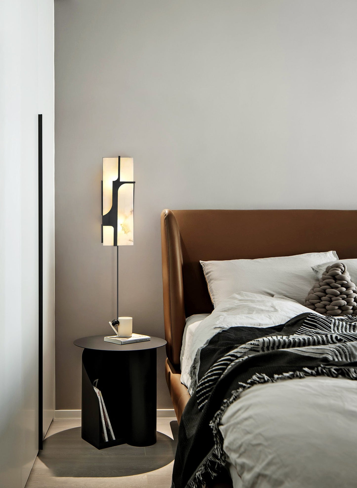 Ariel Alabaster Plug In Wall Lamp