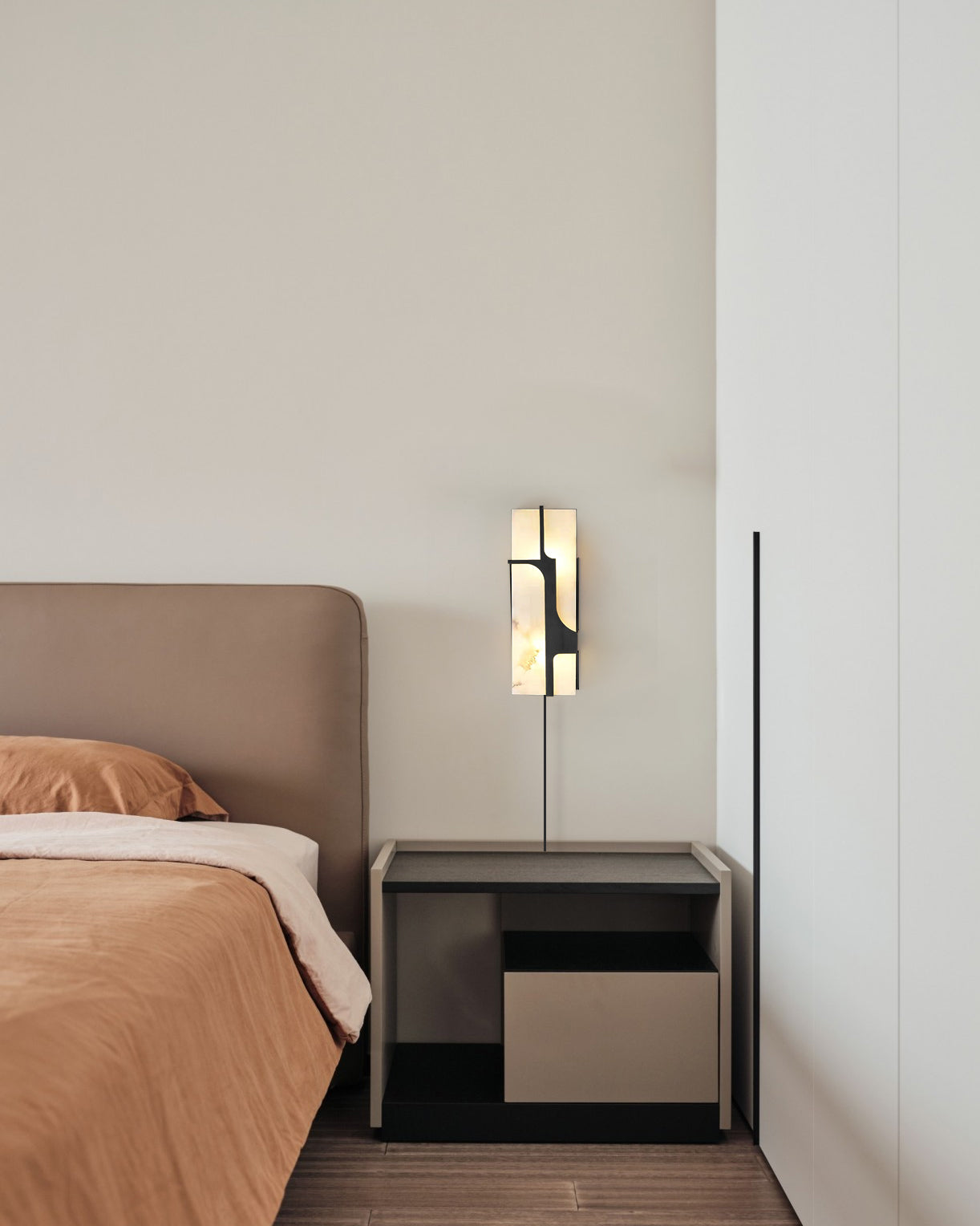 Ariel Alabaster Plug In Wall Lamp