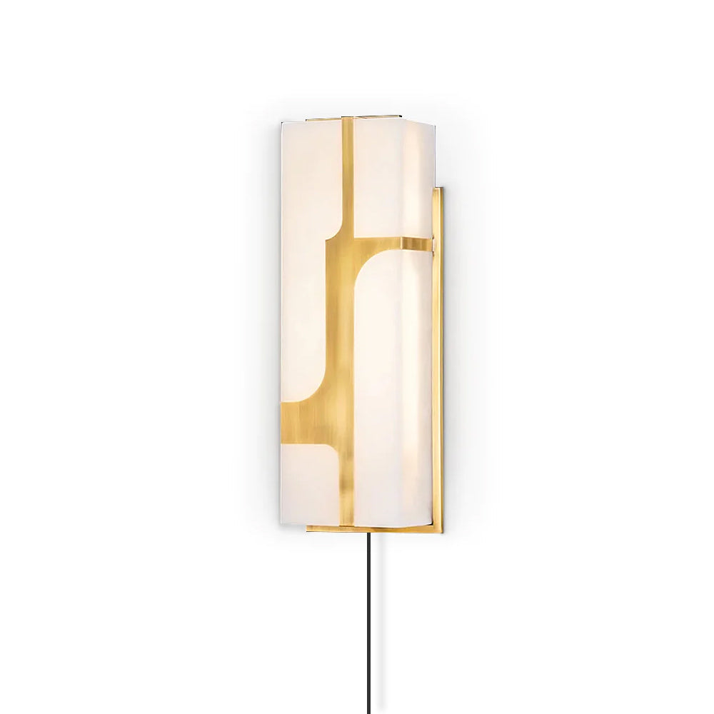 Ariel Alabaster Plug In Wall Lamp