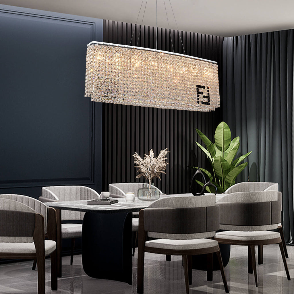 Liliana Rectangle Crystal Chandelier