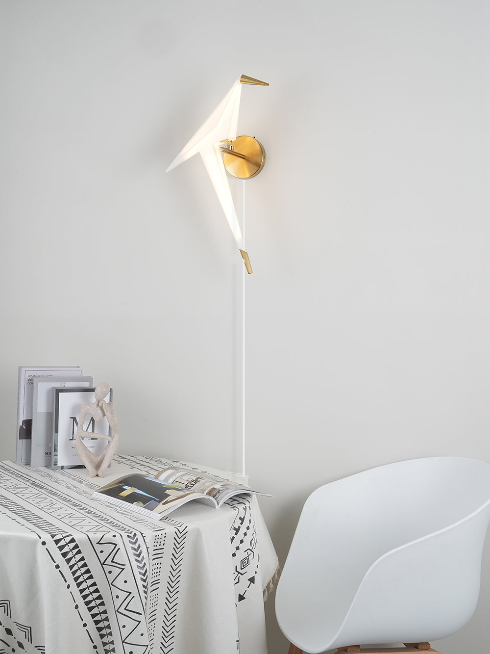 Perching Bird B Plug In Wall Lamp
