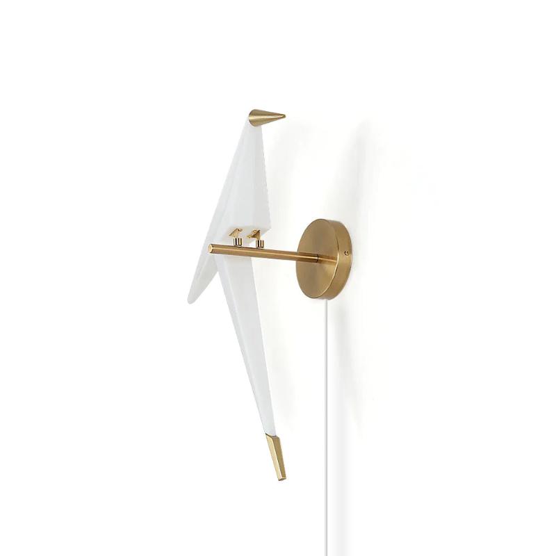 Perching Bird B Plug In Wall Lamp