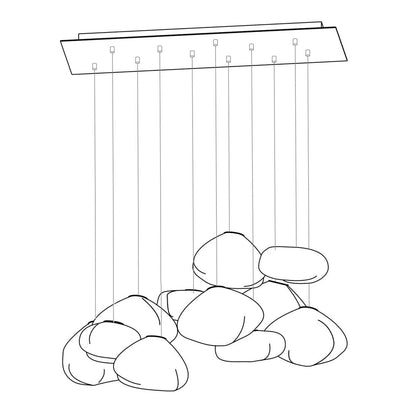 Random 73 Glass Pendant Light