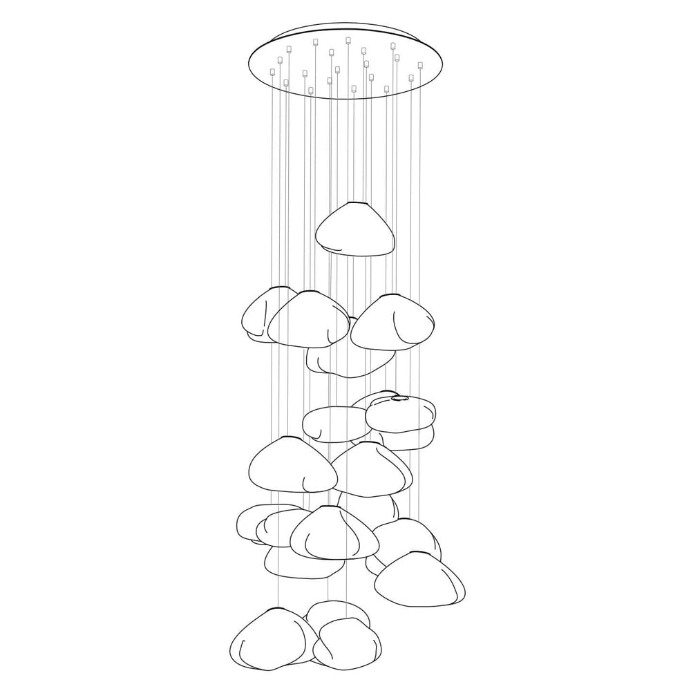 Random 73 Glass Pendant Light
